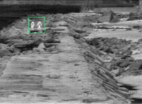 Intruder detection on a breakwater.